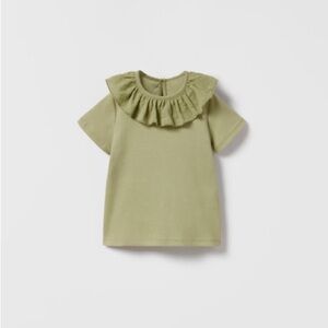 Zara Toddler Ruffled Ribbed Top
